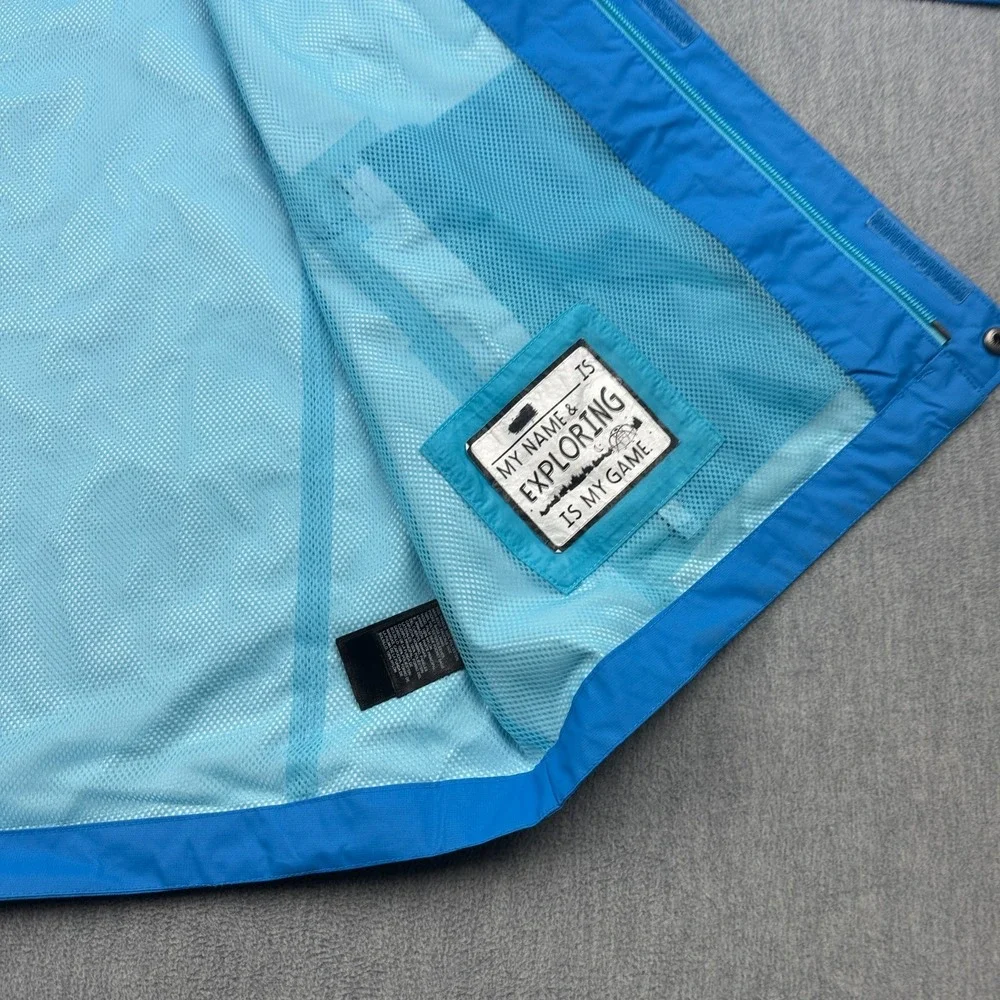 The North Face Jacket Boys XL Blue Resolve Reflective Dryvent Hooded Windbreaker
